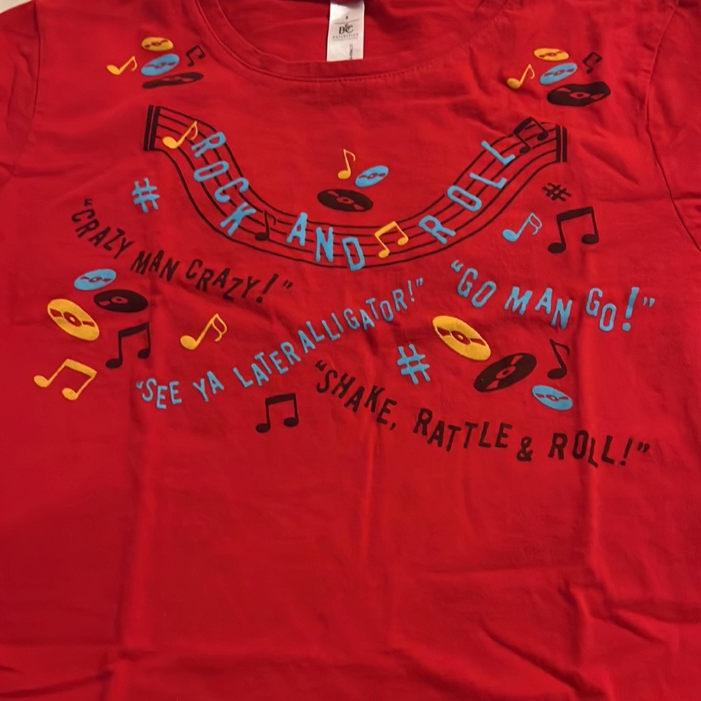 Rock and Roll Shake Rattle & Roll Rockabilly VLV Pinup Record Music Notes